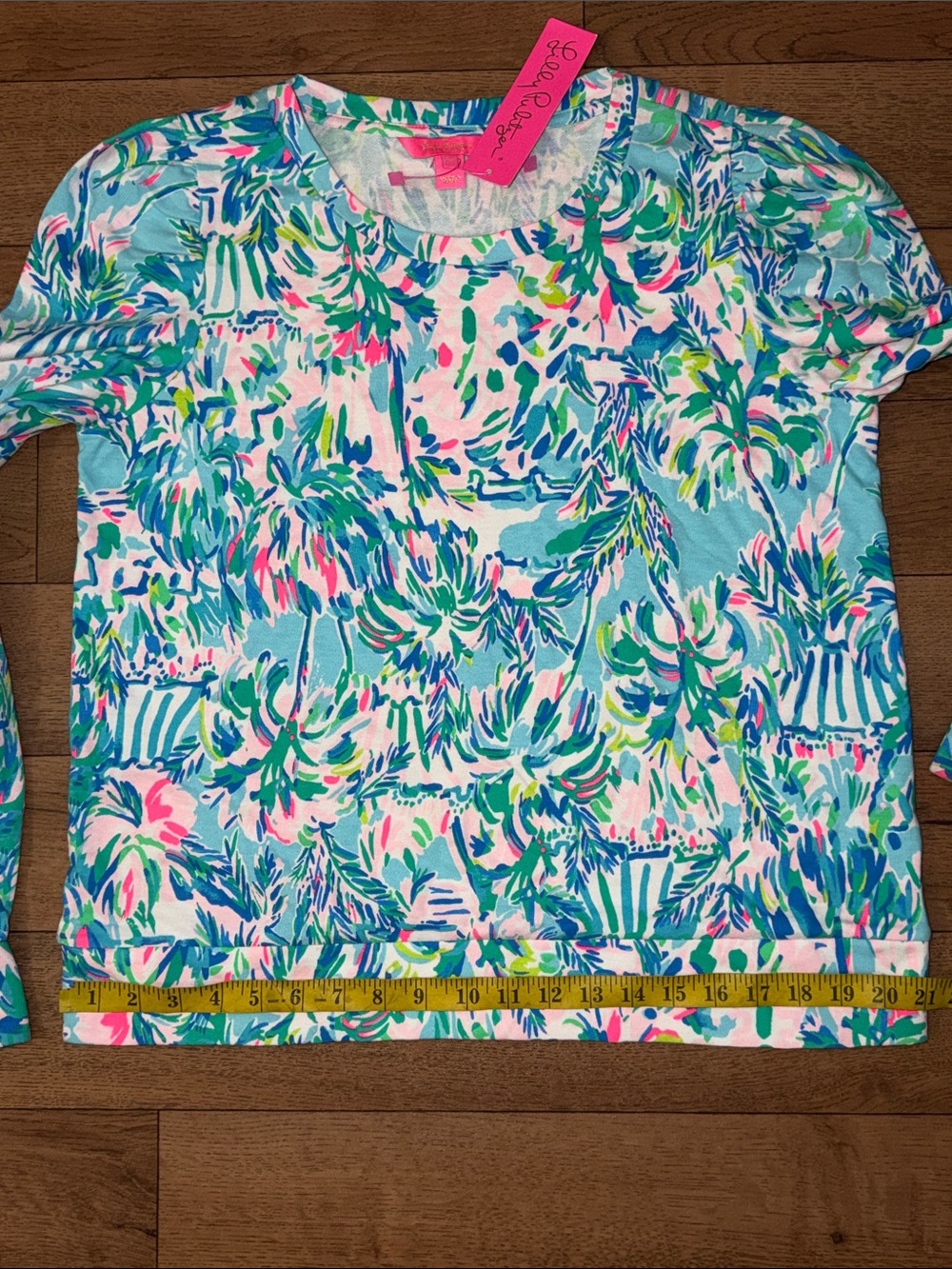 Lilly Pulitzer Size Large Jansen Sweatshirt Blue Ibiza Cabana Long Sleeve NWT L - Picture 10 of 12